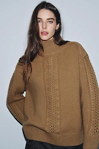 100% WOOL TEXTURED JUMPER