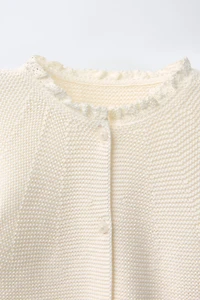LACE CABLE KNIT CARDIGAN