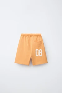 NUMBER PRINT JOGGING SHORTS