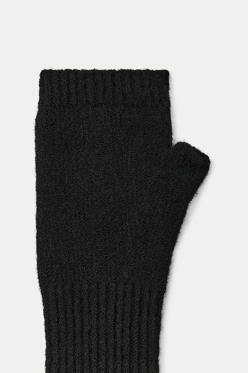 LONG KNIT MITTENS