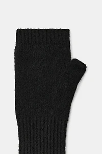 LONG KNIT MITTENS