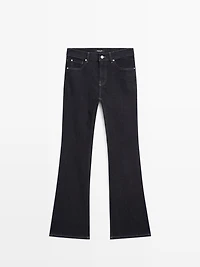 High waist bell bottom skinny jeans