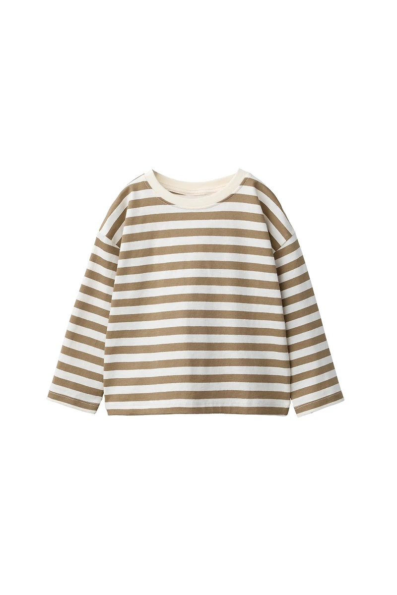LOT DE TROIS T-SHIRTS RAYÉS ET UNIS