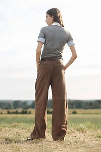100% SUEDE PLEATED PANTS LIMITED EDITION