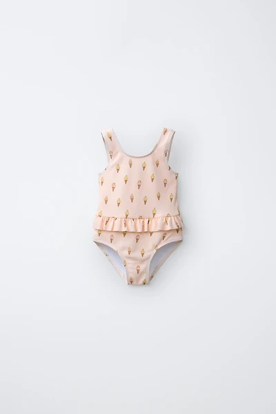 1-6 YEARS/ ICE CREAM PRINT SWIMSUIT