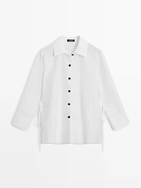 Shirt with tie detail