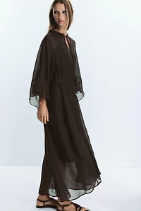 BELTED CAFTAN DRESS