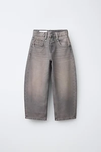 STUDDED BARREL JEANS