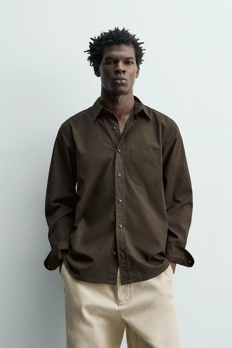 REGULAR FIT POPLIN SHIRT