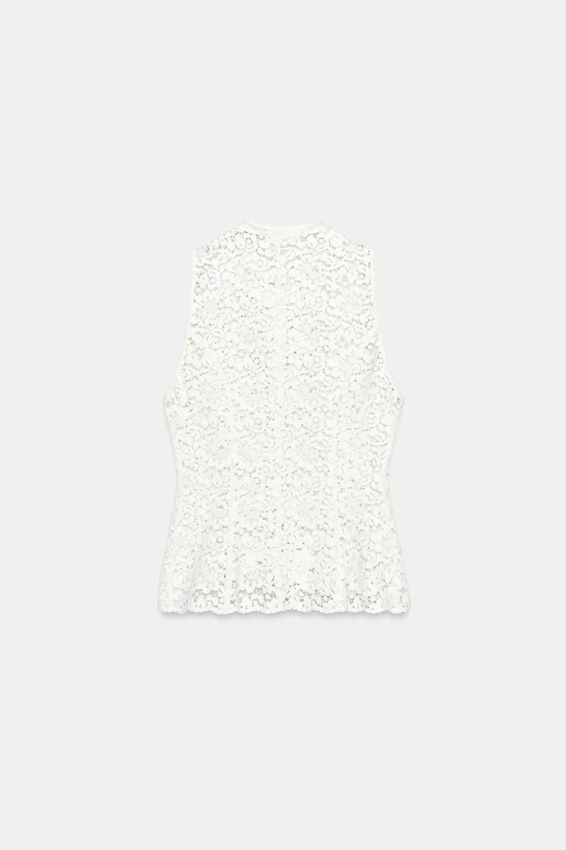 GUIPURE FIREMAN CLASP TOP