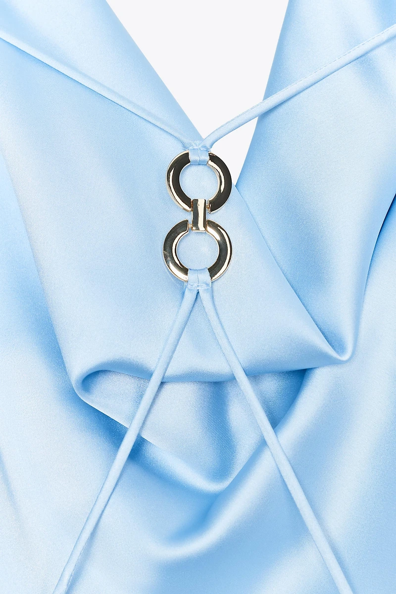 SATIN EFFECT MINI DRESS