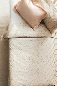 CHILDREN'S RUFFLED DUVET COVER WITH FLOWERS