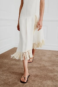 ROBE 100% LIN FRANGES ZW COLLECTION