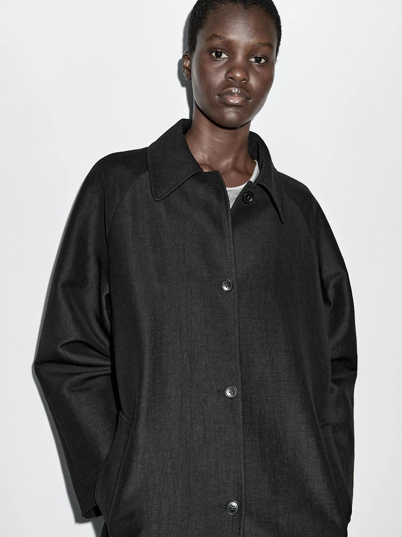 Manteau laine long