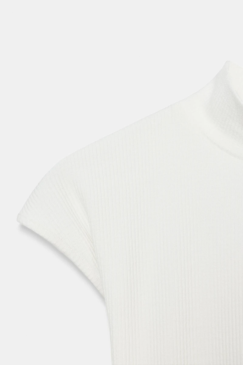 RIB MOCK NECK TOP