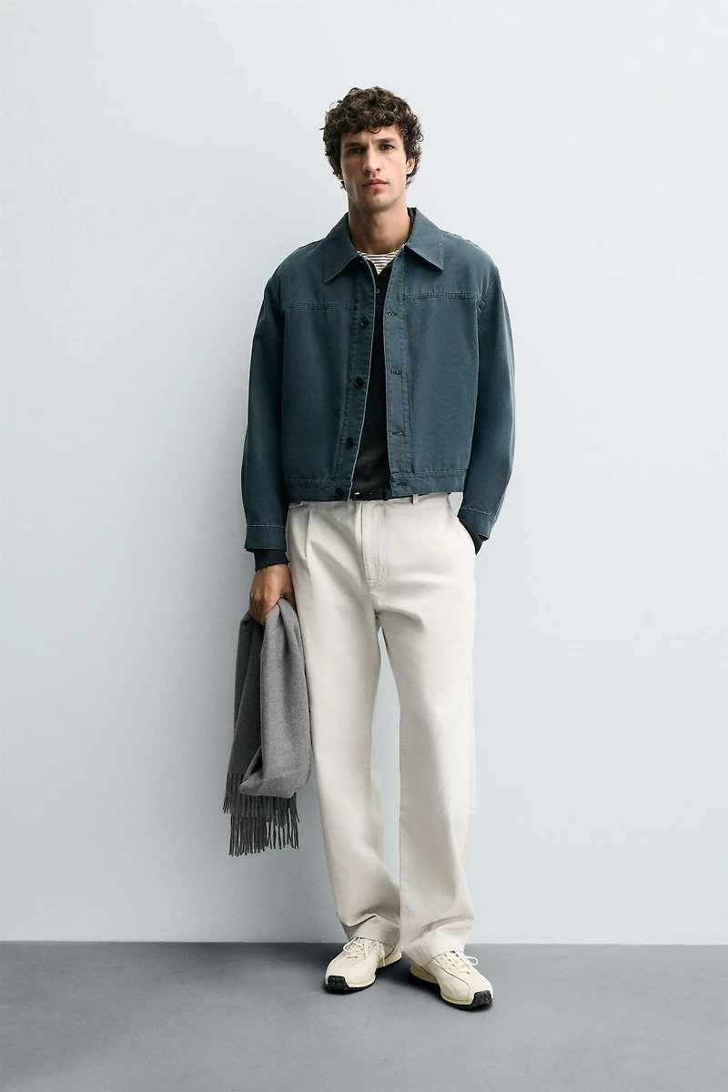 WASHED CROPPED FIT JACKET