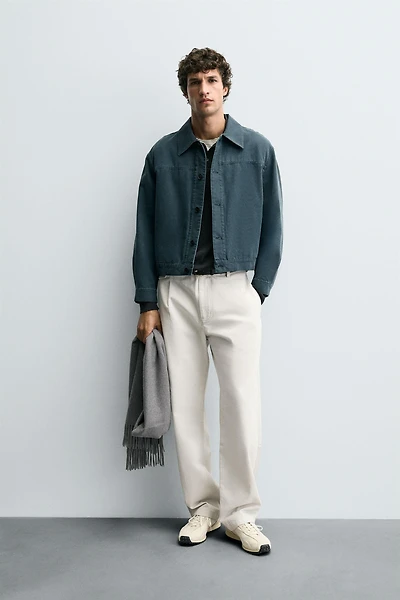 WASHED CROPPED FIT JACKET