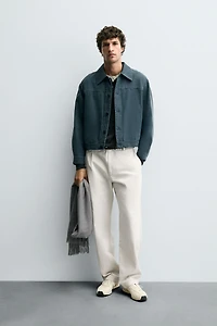 WASHED CROPPED FIT JACKET