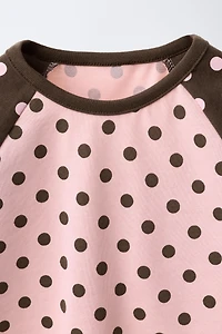 ENSEMBLE T-SHIRT À POIS ET BERMUDA BANDES