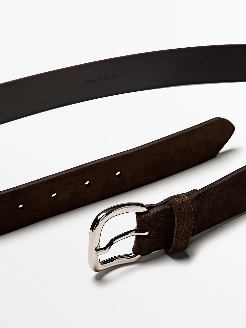 Plush nappa leather belt