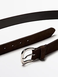 Plush nappa leather belt