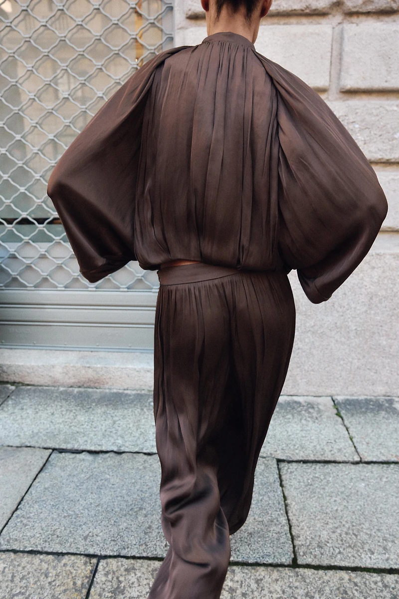 SATIN EFFECT BALLOON PANTS