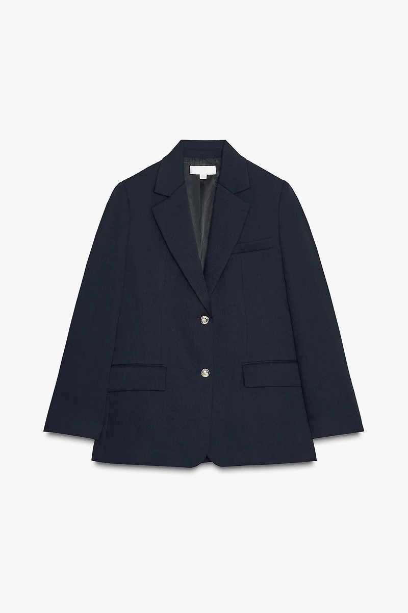STRAIGHT CUT BUTTONED BLAZER