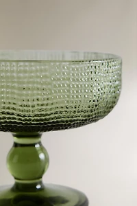 RAISED DESIGN GLASS DESSERT CUP