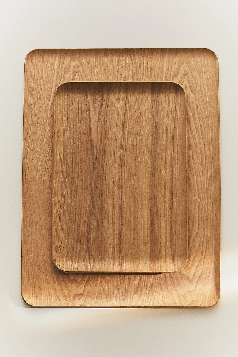LARGE RECTANGULAR WOODEN TRAY