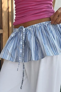 STRAIGHT LEG RUFFLE PANTS