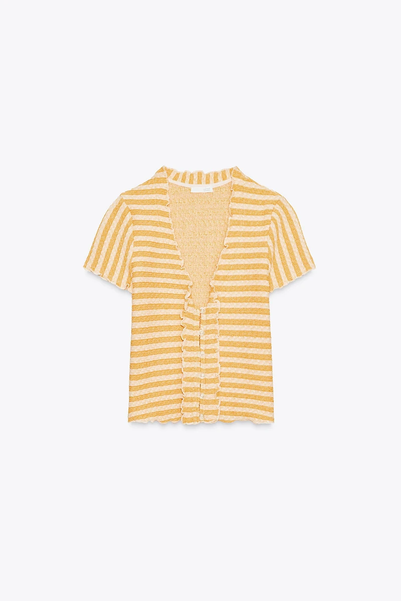 TOP VESTE JACQUARD