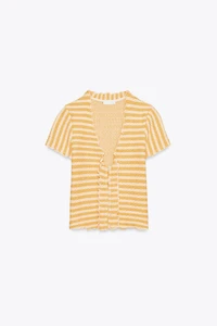 TOP VESTE JACQUARD