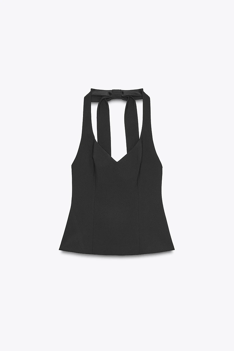 HALTER BACK BOW TOP
