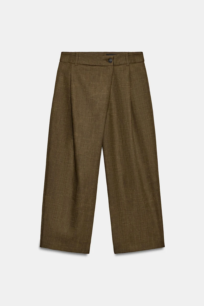 ZW COLLECTION PLEATED CROPPED PANTS