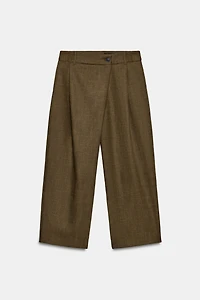 ZW COLLECTION PLEATED CROPPED PANTS