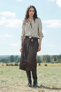 JUPE DROITE 100 % CUIR ÉDITION LIMITÉE