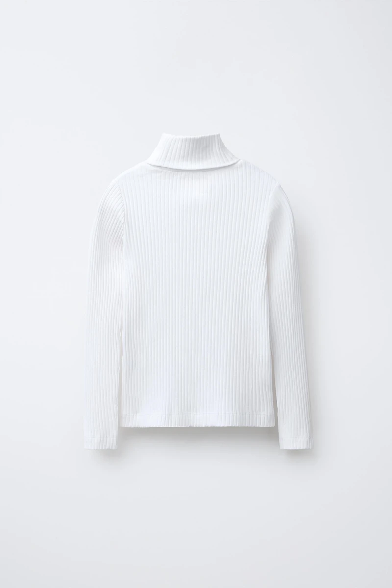 RIBBED TURTLENECK T-SHIRT