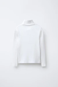 RIBBED TURTLENECK T-SHIRT