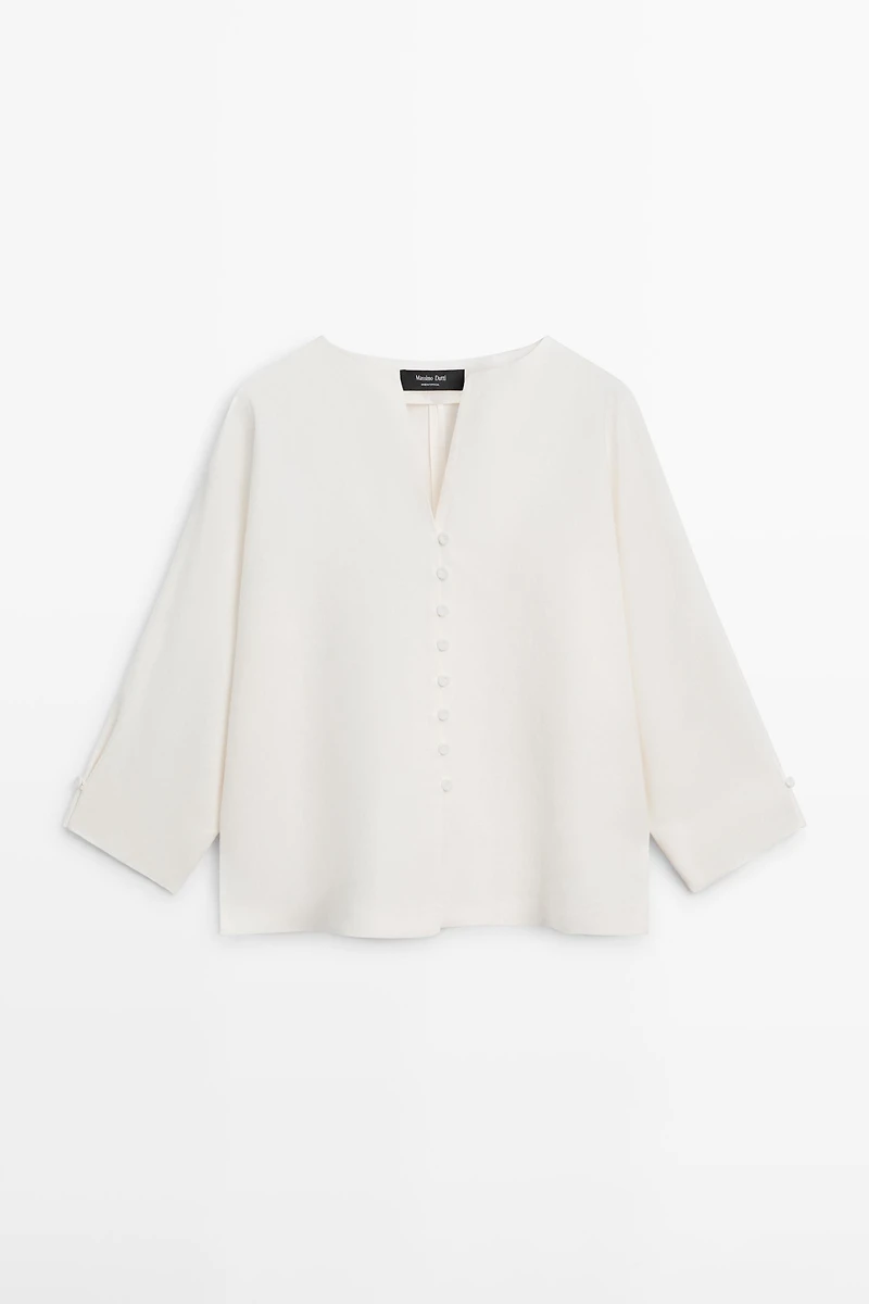 Veste en lin à boutons