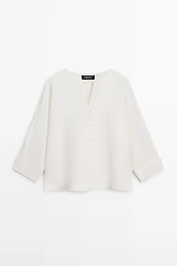 Veste en lin à boutons