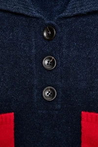 SHORT SLEEVE KNIT SWEATER