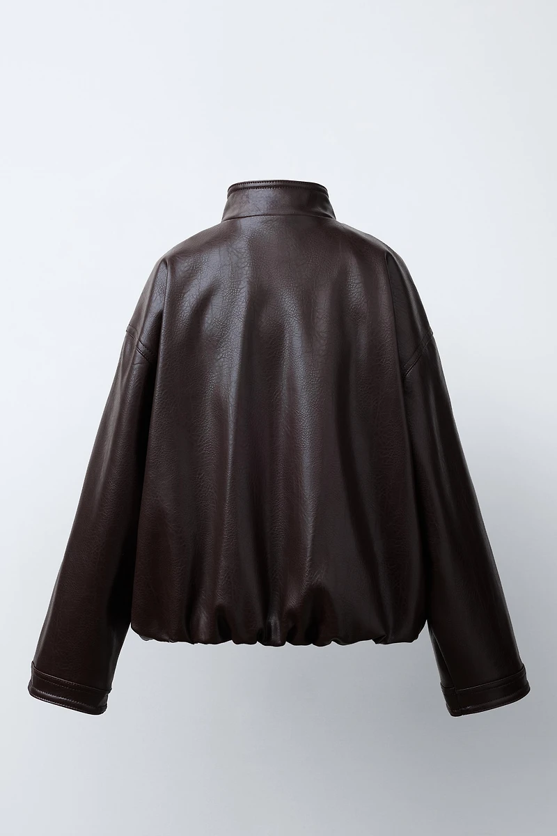 BLOUSON EN MATIÈRE SYNTHÉTIQUE