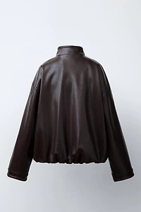BLOUSON EN MATIÈRE SYNTHÉTIQUE