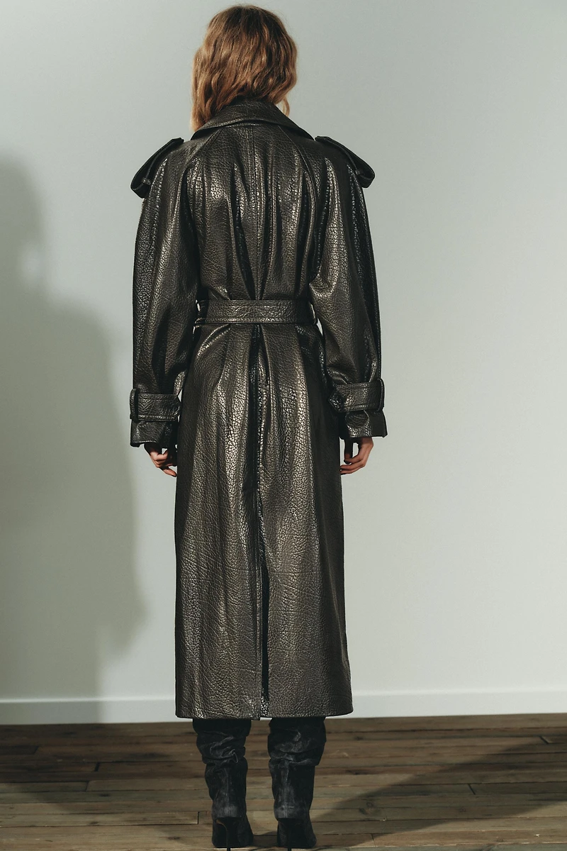 FAUX LEATHER COAT