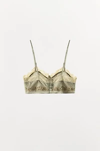 SOUTIEN-GORGE À FLEURS BRODÉES EN RELIEF