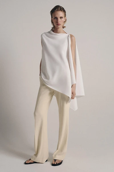 ZW COLLECTION LOW-RISE FLARE PANTS