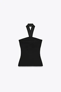 STRETCH CONTOURING HALTER TOP