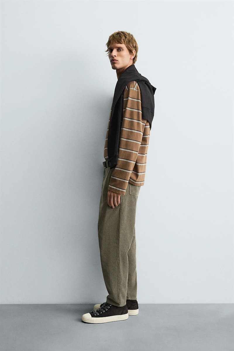 TAPERED FIT CORDUROY PANTS