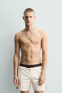 MAILLOT DE BAIN LONG À CONTRASTE