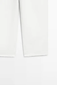 Jean wide leg cropped taille moyenne